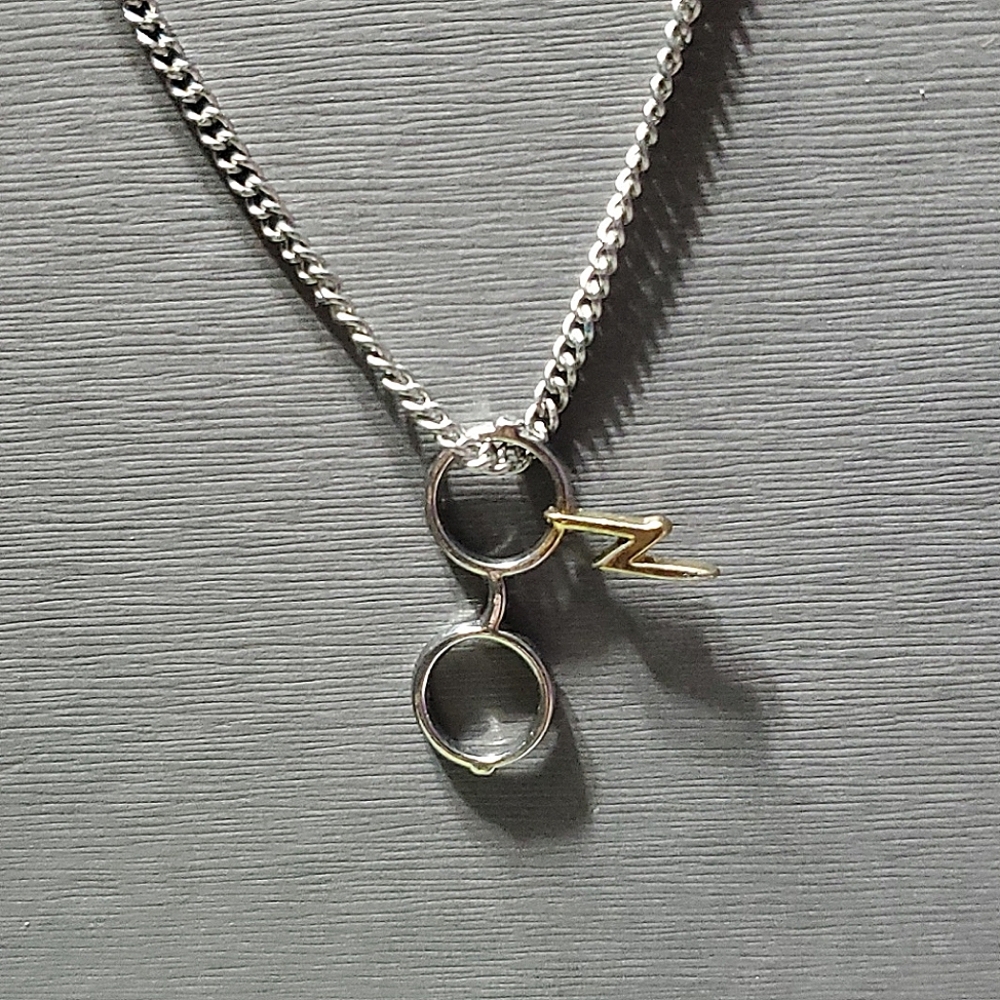 Harry Potter Glasses Lightning Bolt Necklace